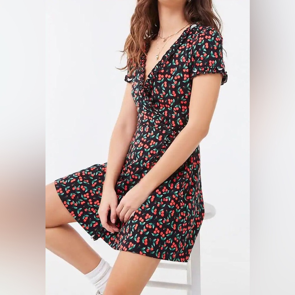 NEW Cherry 🍒 ornament cotton mini dress